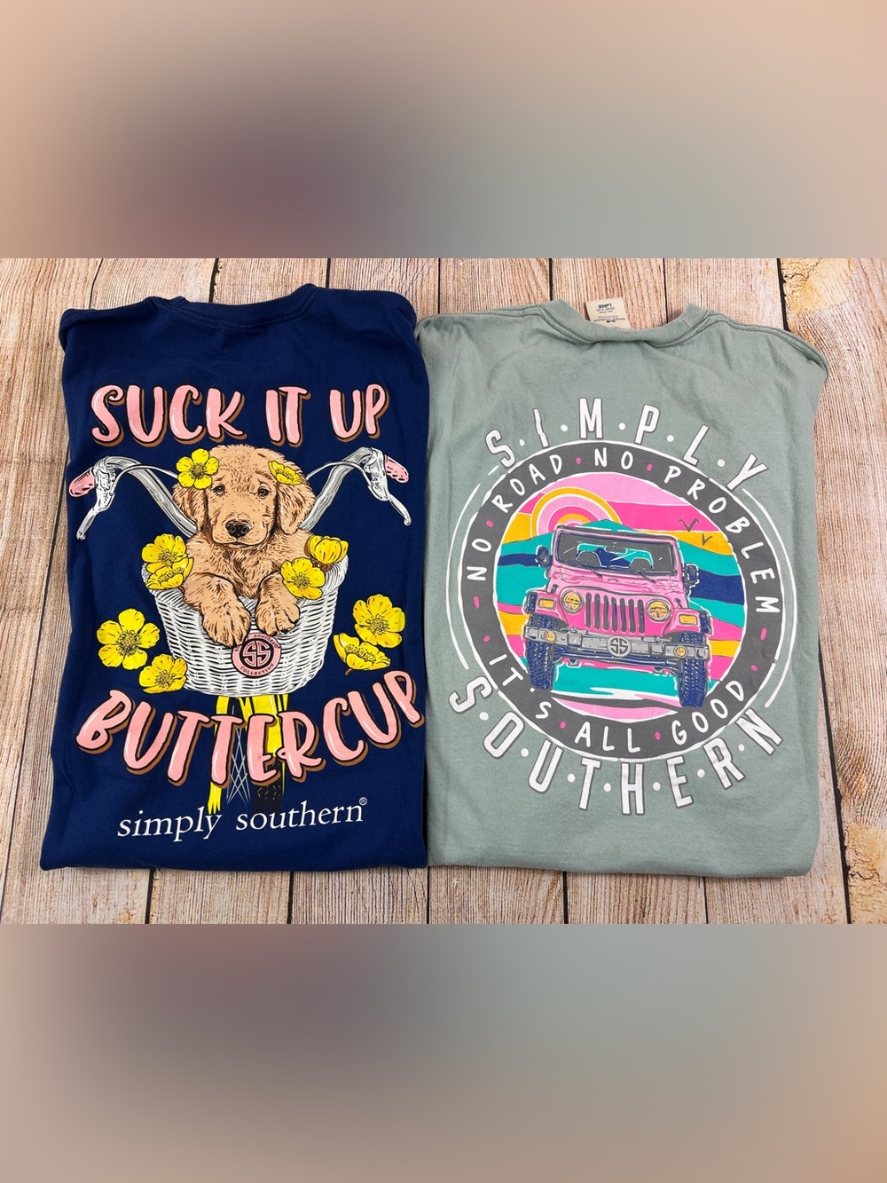 Women’s Simply Southern T Shirt Lot of 2 Large